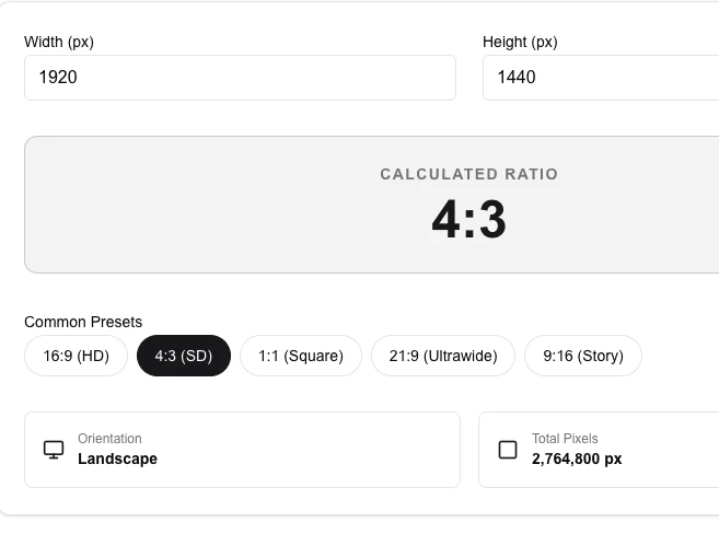 Aspect Ratio Calculator thumbnail