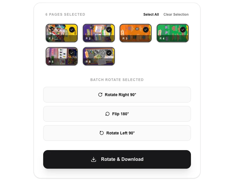 Rotate PDF thumbnail