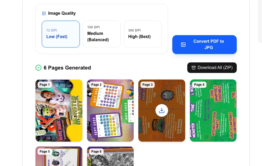 PDF to JPG thumbnail